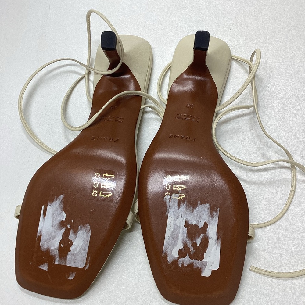 Frame Le Ozzie Heeled Lace Up Leather Sandal Size EU 39 - Picture 4 of 15